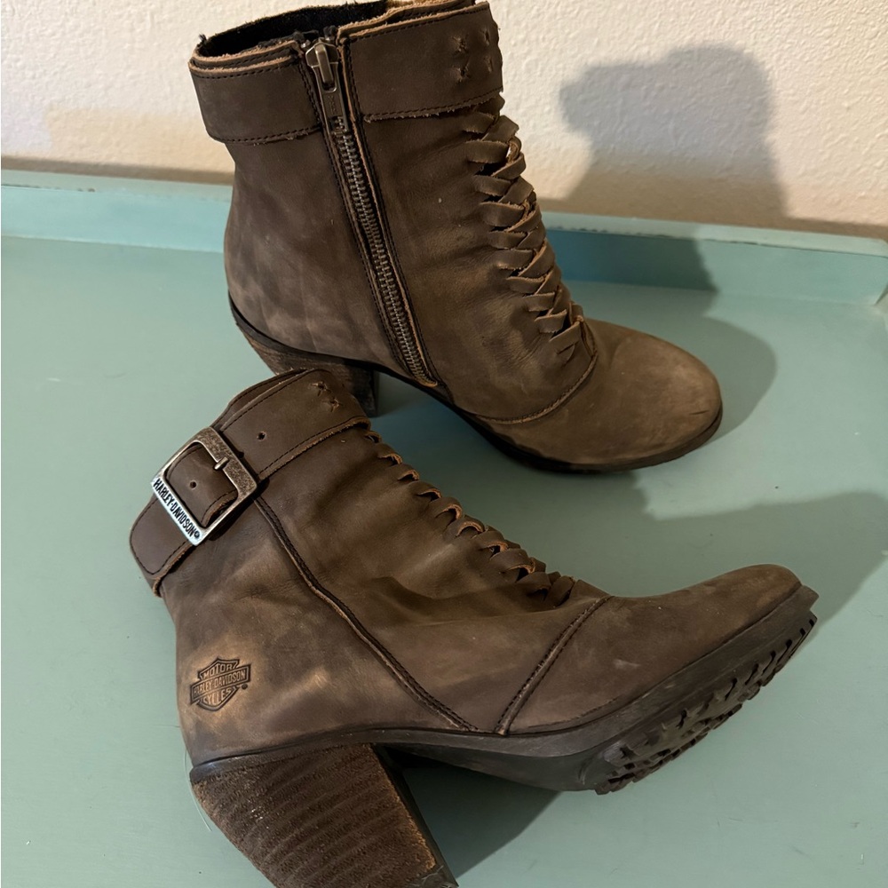Harley-Davidson Women's Gray Moto Boots